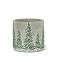 thumbnail image 1 of Abbott Collection 27-JASPER-890-SM Small Snowy Tree Planter, Grey/Green, 1 of 4