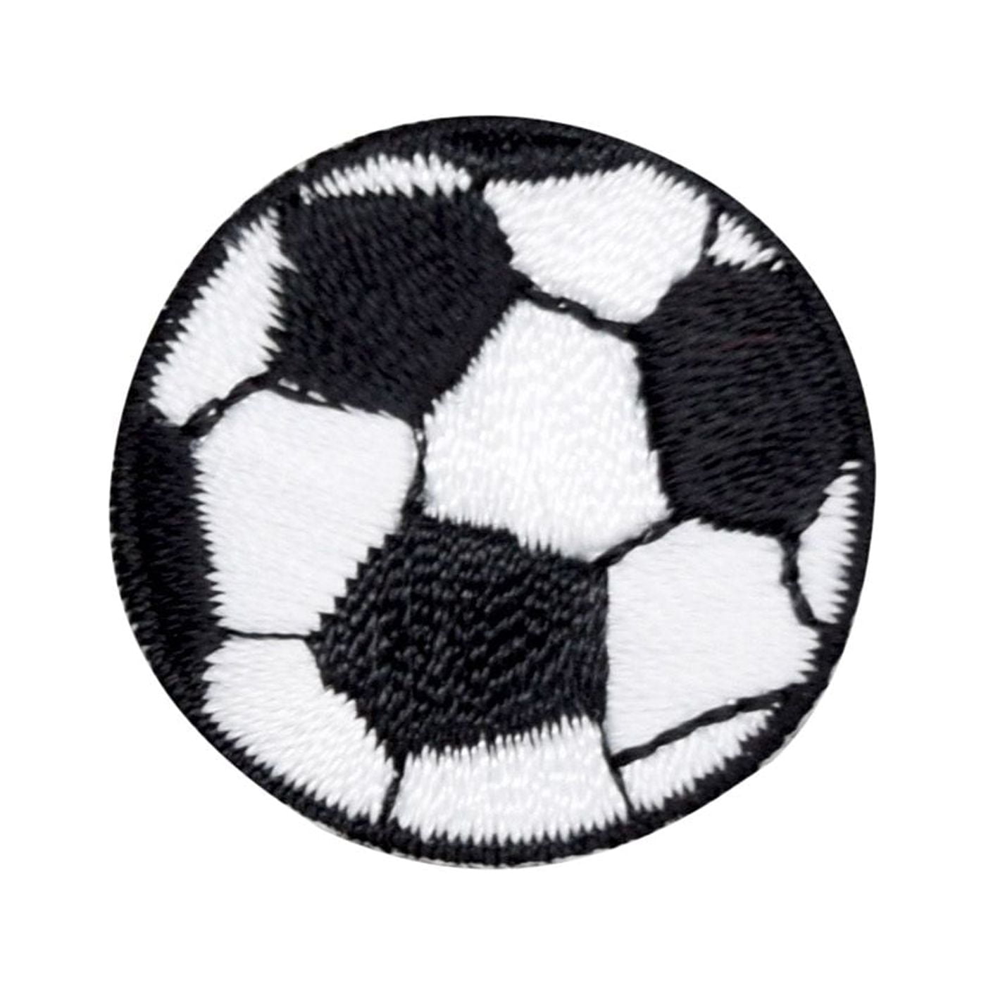 2 Football Iron on Patches, 5cm Soccer Ball Sew on Patch