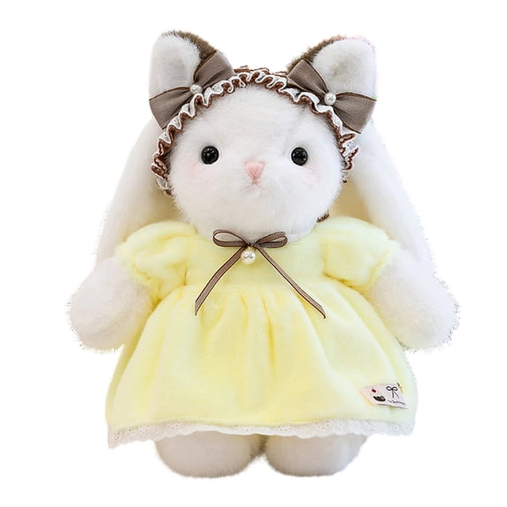 Small Soft Stuffed Animals Bunny Rabbit Plush Toys for Girls 11inch, Super Soft Toys For Holiday Gifts, Birthday Gifts, And Companionship Gifts (Yellow)