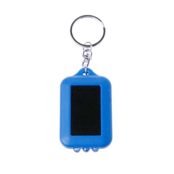 Small Solar Power Flashlight Keychain Practical Key Holder Plastic Texture for Outdoor Enthusiasts and Everyday Use