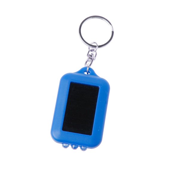 Small Solar Power Flashlight Keychain Practical Key Holder Plastic Texture for Outdoor Enthusiasts and Everyday Use