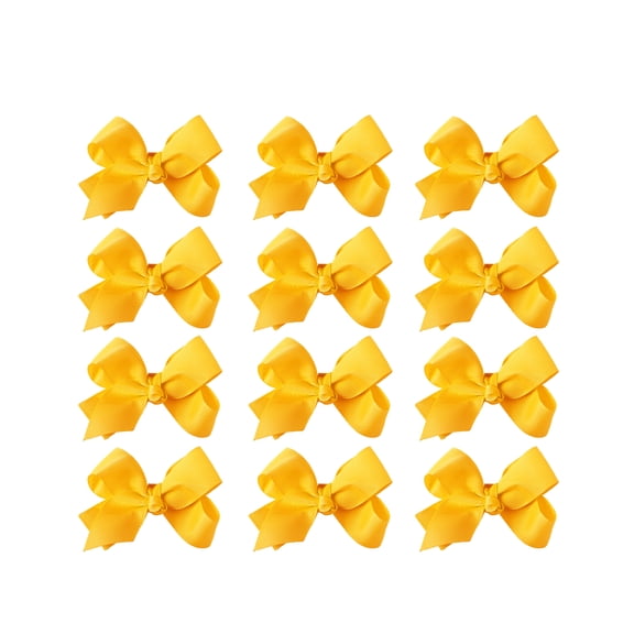 Small Solid Bow for Girls - Set of 12