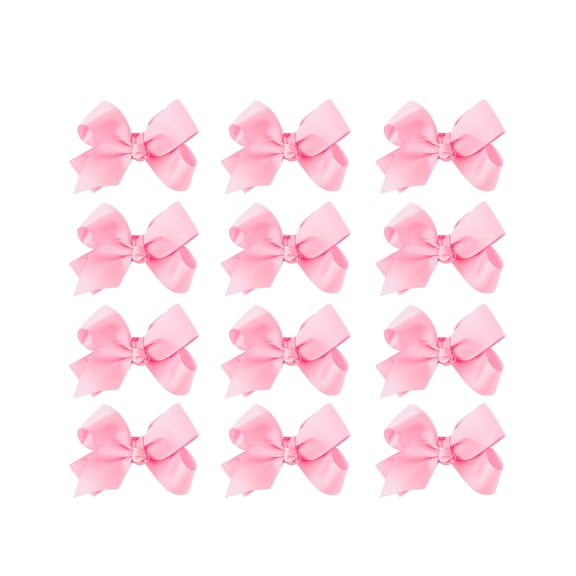 Small Solid Bow for Girls - Set of 12