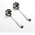 thumbnail image 1 of Small Soup Ladles,Sauce ladles,Gravy Soup Spoon Ladles,2 Pack SUS 304 Non-magnetic Stainless Steel 7.6" Round Ladles (Color:Silver)., 1 of 7