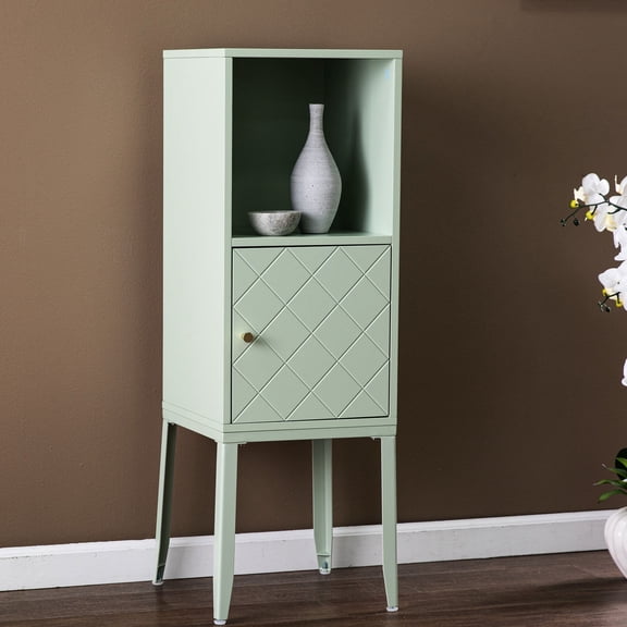 Small Space Friendly Mint Cabinet | Store Various Items from Games to Supplies | Bring Modern Texture to Room