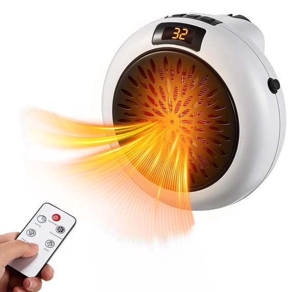 Small Space Heater 500W Portable Small Heater With Adjustable Thermostat And Timer Overheat And LED Display Quiet Space Heater For Bedroom Desk Indoor Use