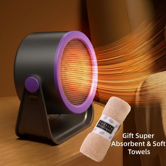 Small Space Heater For Indoor Use, Portable Desktop Heater For Home Office Dorm, Energy-Saving Foot Warmer With Fast Heating, Compact Lightweight Mini Heater With Stable Base & Safety Features
