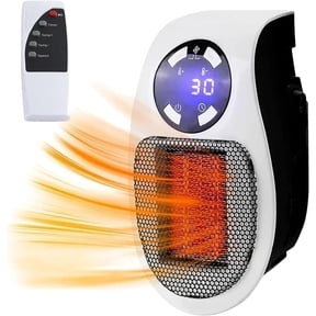 Small Space Heaters Mini Top Heat Plug in Wall Heater, Indoor Electric Space Heaters