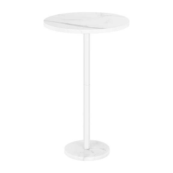 Small Space Table, Small Round Side Table, Sofa Table, Outdoor Tea Table, White