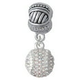 thumbnail image 1 of Small Sparkle Clear AB Softball - Large Rope with Cross Beads Charm Bead, 1 of 1