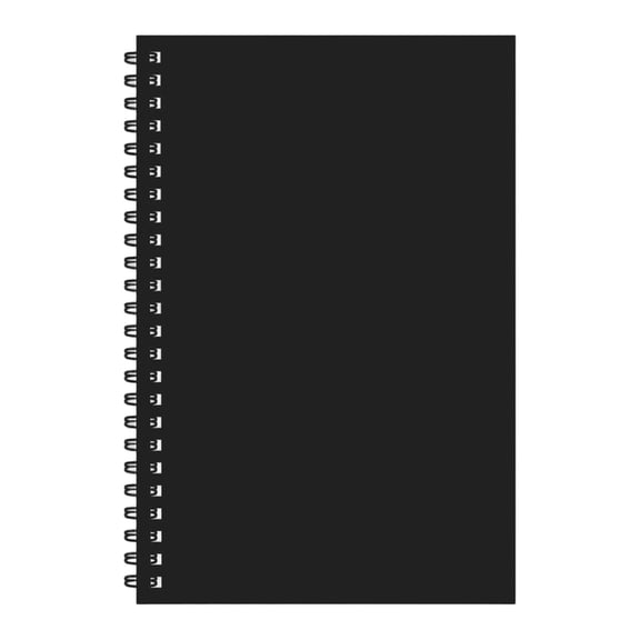 Small Spiral Notebook,Lined Spiral Journal College Ruled Notebook,Wire Bound,50 Sheets Spiral Notebook,5.5 X 8.2 Inch Hardcover Notepads,Lined Travel Writing Journal Notepad for Office,Black