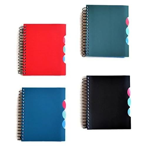 Small Spiral Notebooks With Plastic Covers, 4Ct Set