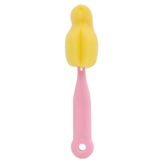 Small Sponge Baby Bottle Brush Pink PRYESS, Bottle Brush Baby Bottle Brush Nipple Cleaner for Kitchen, Bottle, Brush, Travel