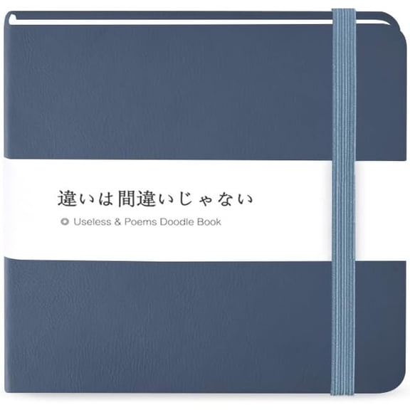 Small Square 5x5 80gsm Mini Notebooks Blank Pages Sketchbooks Travel Journal Pocket Hardcover Paint Writing Notebook Blank Diary Memo Planner Sketchbook PU Leather Cover.Haze Blue