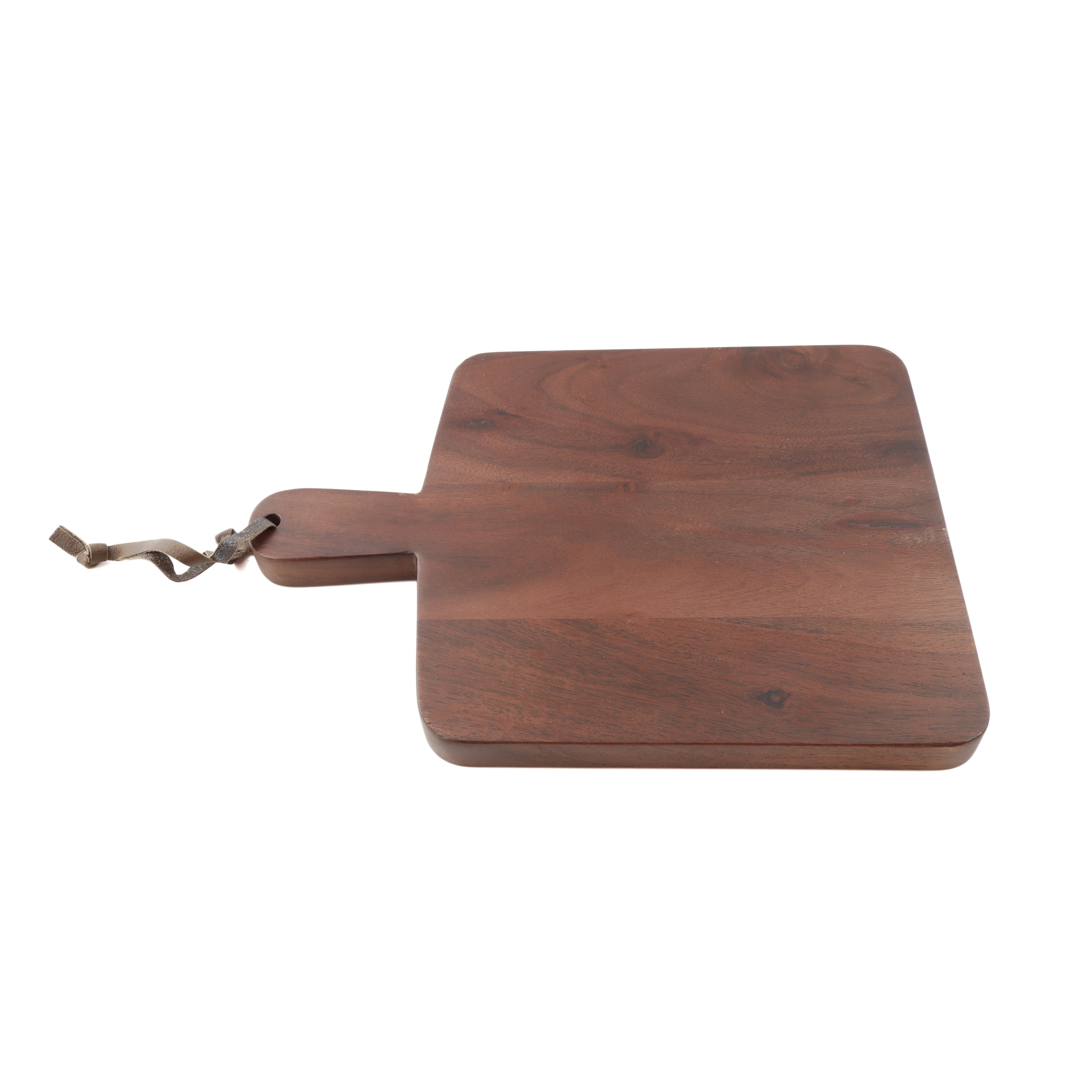 Small Square Acacia Wood Paddle Board w/Dark Walnut Stain