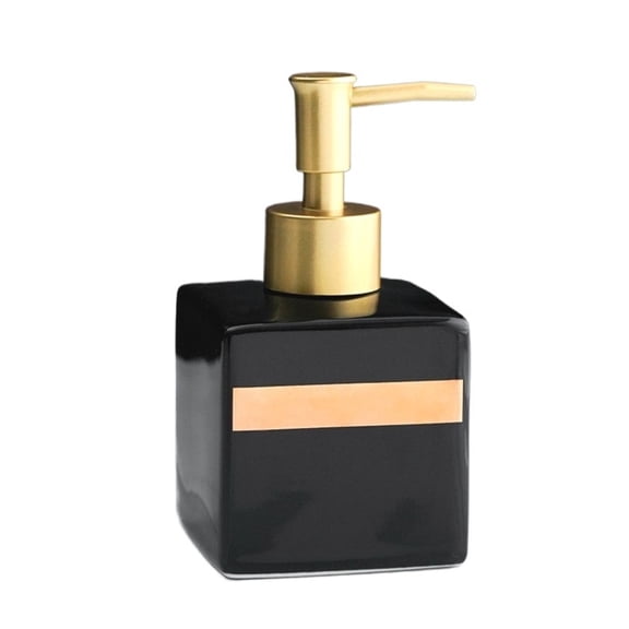 Small Square Ceramic Soap Dispenser Repeatable Can Fill Liquid Ceramic Soap Dispenser with Pump Soap Dispenser for Bathroom Kitchen