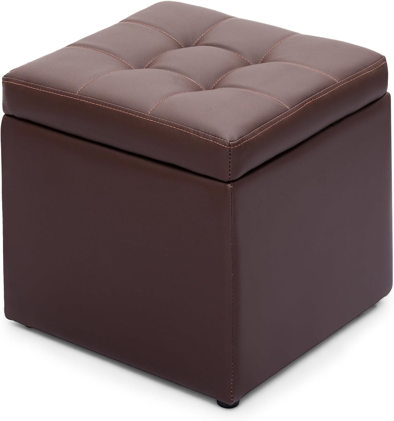 Small Square Foot Rest Stools With Storage, Unfold Leather Bench ...