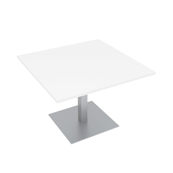 Small Square Meeting Table With Square Metal Base 42" Breakroom Table