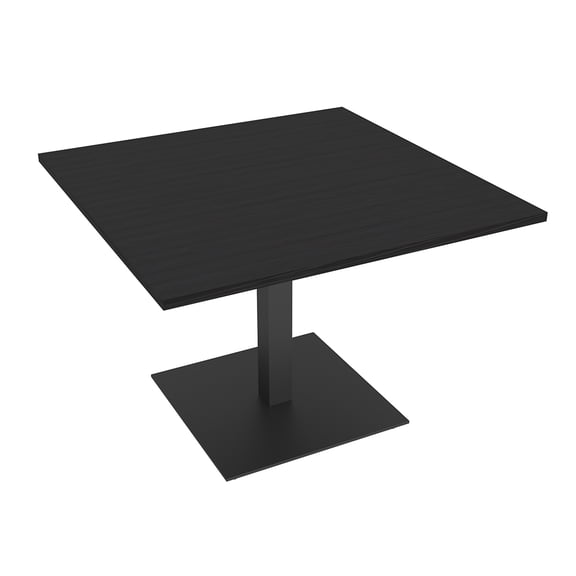 Small Square Meeting Table With Square Metal Base 42" Breakroom Table