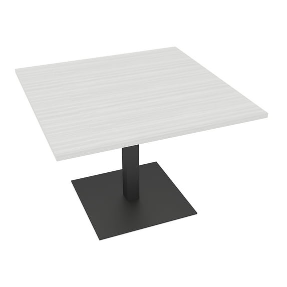 Small Square Meeting Table With Square Metal Base 42" Breakroom Table