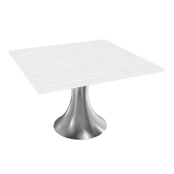 Small Square Meeting Table With Wide Pedestal Base 42" Office Table