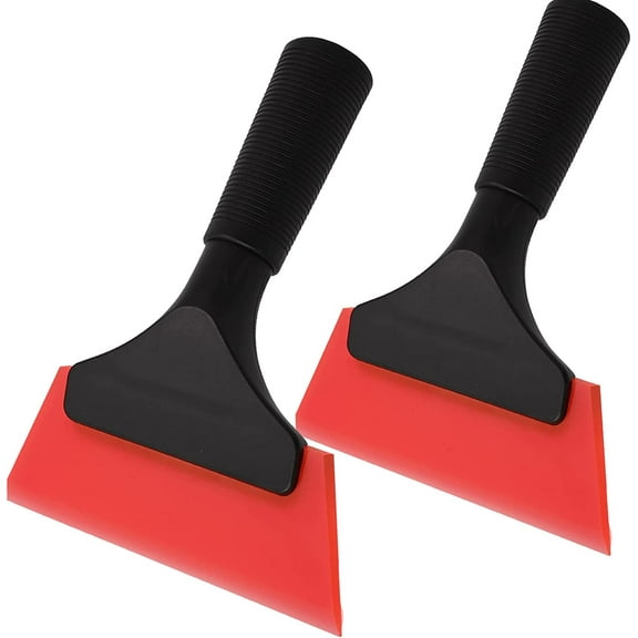Small Squeegee 5 inch Rubber Window Tint Squeegee for Car, Glass, Mirror, Shower, Auto,Windows -Red (Red, 1)