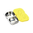 thumbnail image 1 of Small Stainless Steel 2-Compartment Snack Containers with Lids, Reusable Snack Pack Containers, Lunch Box Accessories,Double Compartment Salad Dressing Containers to Go, 5.3oz, 1 of 4
