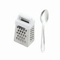 thumbnail image 1 of Small Stainless Steel Cheese Grater with Handle, Four Grating Surfaces, Dishwasher Safe Tool, for Cooking Baking and Food Preparation, 1 of 2