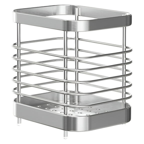 Small Stainless Steel Chopstick Holder, Removable Bottom Cup for Utensils, Metal
