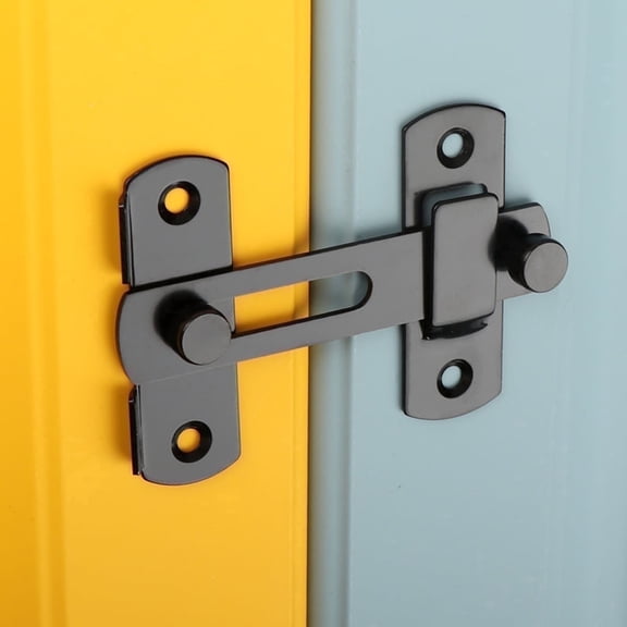1 pcs Stainless Steel Door Locks Latch, Sliding Door Lock Flip Lock Gate Latch, Security Door Bolt Lock, Black