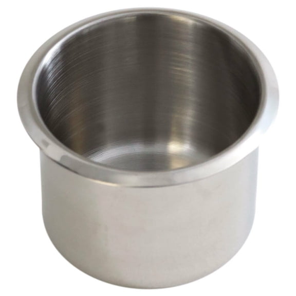 Small Stainless Steel Drop-In Drink Cup Holder For Poker Table and Boat & RV Car