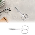 thumbnail image 1 of Small Stainless Steel Grooming Scissors Set, Straight/Curved/Round Tip for Eyebrows, Nose Hair, By Preplabs, 1 of 8