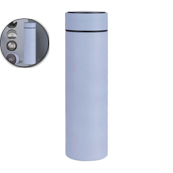 Small Stainless Steel Insulated Water Bottle Camping Travel Backpack Pocket Flask for Coffee Tea(8.8x2.5x2.5 Inch)