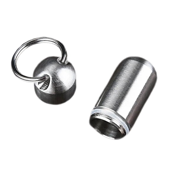 Small Stainless Steel Pills Bottle Suitable for Travel and Outdoor Activity Small and Waterproof Design Holds 1 Pills
