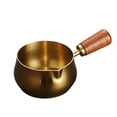 thumbnail image 1 of Small Stainless Steel Saucepan with Wooden Handle for Milk Warming Chocolate Melting and Food Heating 60ml 120ml 180ml Sizes, 1 of 9