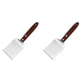 thumbnail image 1 of Small Stainless Steel Spatula with Wooden Handle - Cookie & Baking Spatula, Mini Turner Scraper for Kitchen Cooking, Teppanyaki Griddle Tool,Brown-2Pcs, 1 of 5