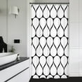 thumbnail image 1 of Small Stall Black White Geometry Shower Curtain Geometric Abstract Minimalist Modern Contemporary 36Wx72H Inch Simple Classy Neutral Fabric Decor Bathroom Polyester Waterproof 7 Pack Hooks, 1 of 6