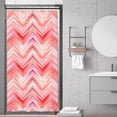 thumbnail image 1 of Small Stall Funky 70s Groovy Shower Curtain Pink Orange Waves Retro Vintage Y2k Abstract 36Wx72H Inch Funky Modern Aesthetic Narrow Fabric Decor Bathroom Polyester Waterproof 7 Pack Hooks, 1 of 6