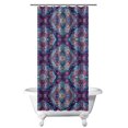 thumbnail image 1 of Small Stall Narrow Shower Curtain 36"W x 72"L – Tropical Bohemian Leaves, Mid-Century Abstract Boho Botanical Bathroom Decor, Vintage Floral Palm Leaf Pattern, Rustic Tribal Folk Style, 1 of 5