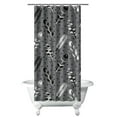 thumbnail image 1 of Small Stall Narrow Shower Curtain 36"W x 72"L – Tropical Bohemian Leaves, Mid-Century Abstract Boho Botanical Bathroom Decor, Vintage Floral Palm Leaf Pattern, Rustic Tribal Folk Style, 1 of 5