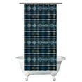 thumbnail image 1 of Small Stall Narrow Shower Curtain 36"W x 72"L – Tropical Bohemian Leaves, Mid-Century Abstract Boho Botanical Bathroom Decor, Vintage Floral Palm Leaf Pattern, Rustic Tribal Folk Style, 1 of 5
