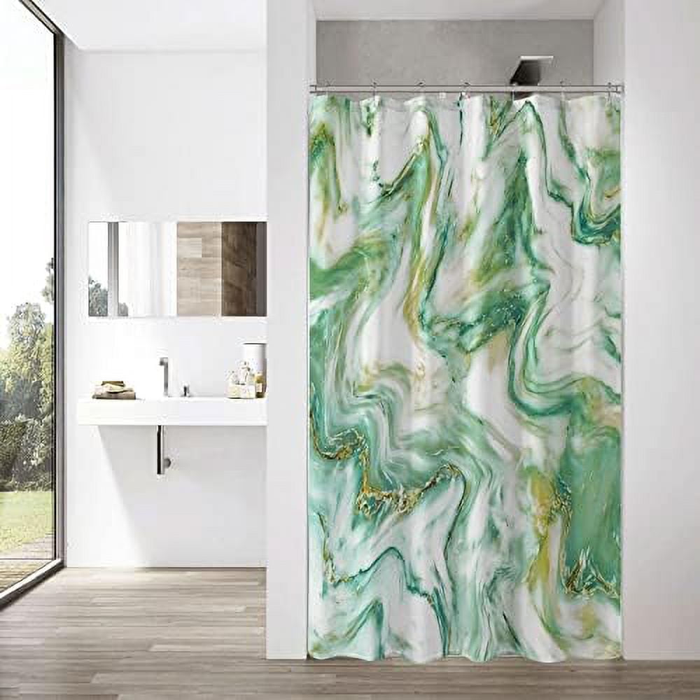 Small Stall Shower Curtain 36 x 72 Grey Gold Half Size Narrow Shower