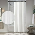 Small Stall Shower Curtain 36 x 72, Narrow Half 3D Embossed Textured