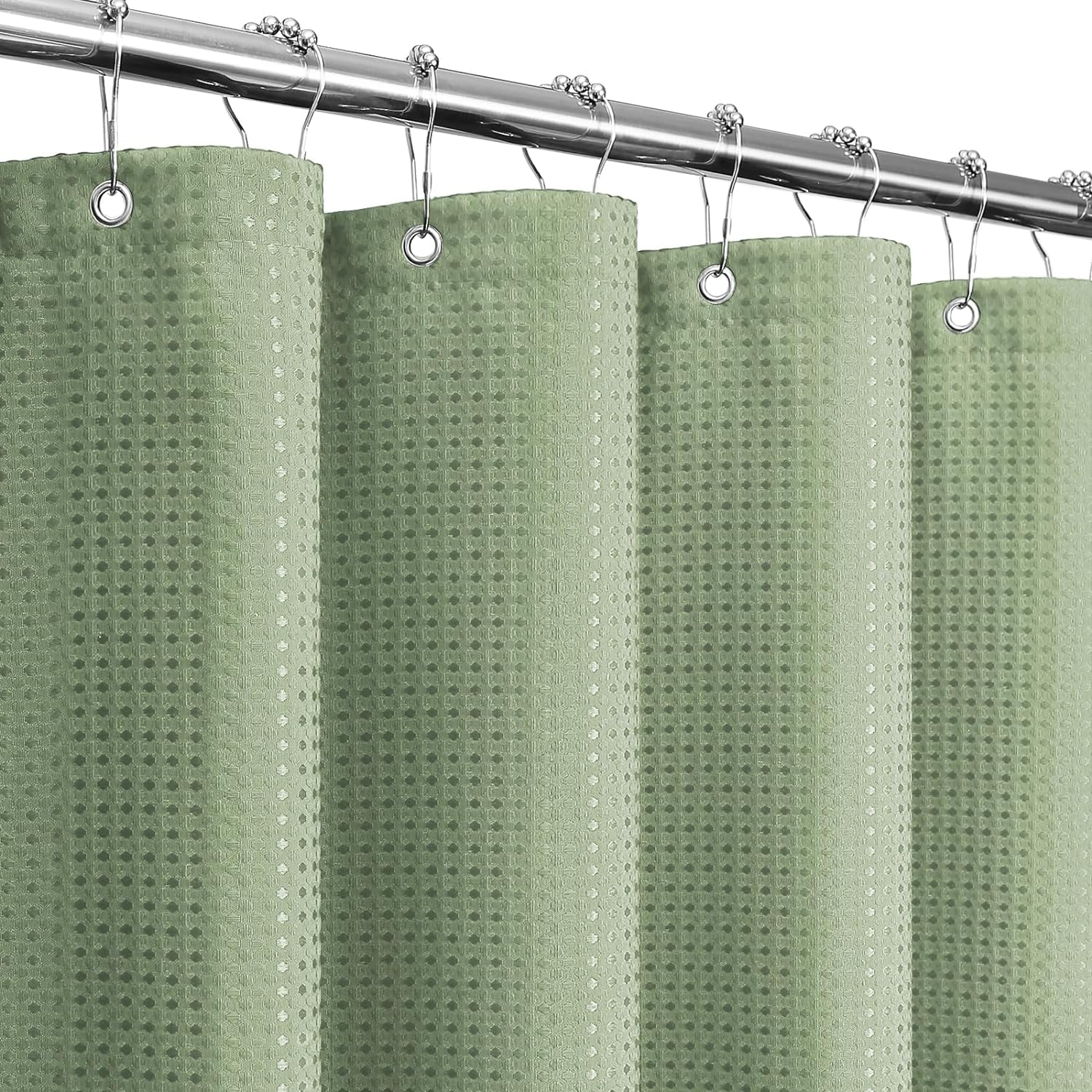 Small Stall Shower Curtain 36 x 72, Narrow Half Waffle Weave Textured ...