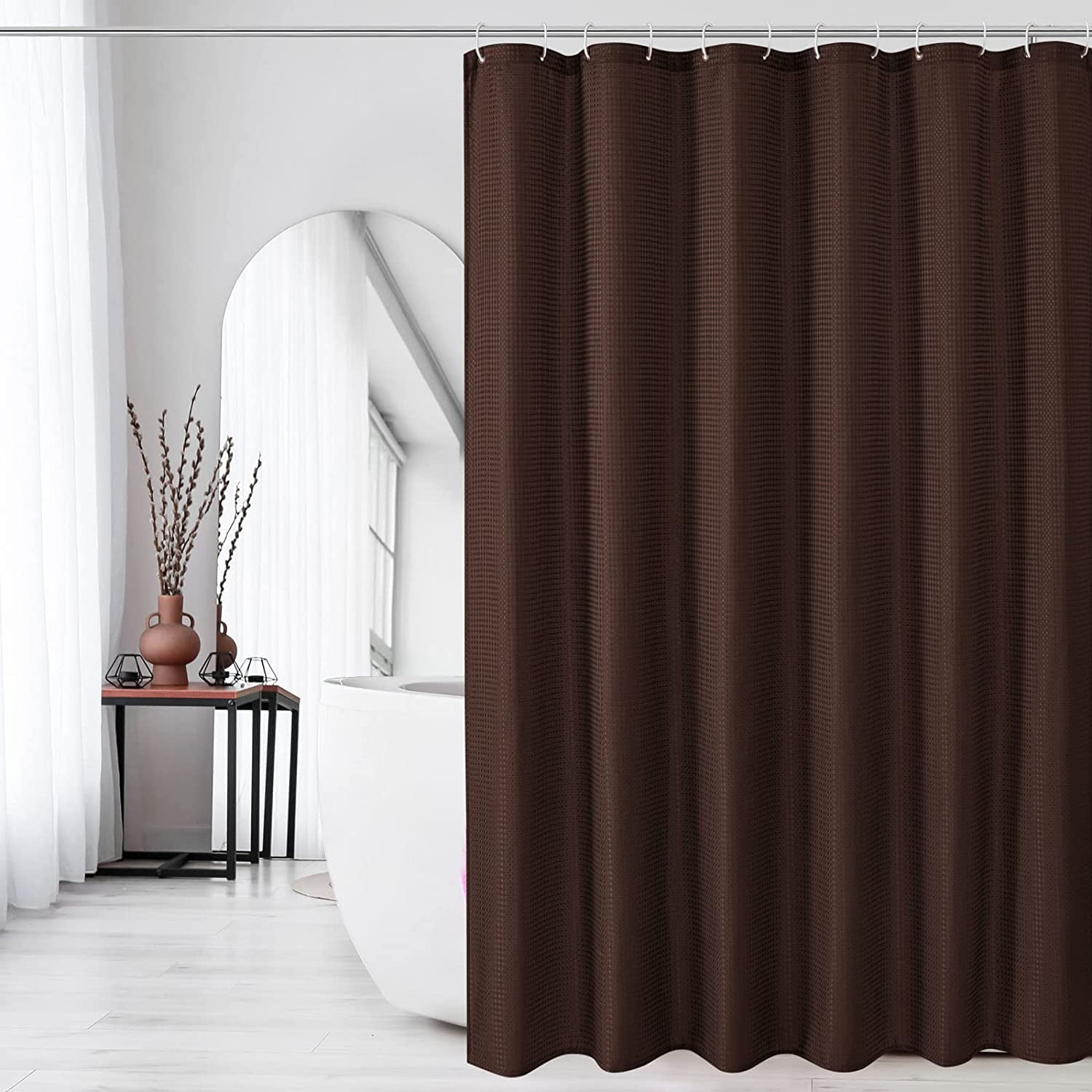 Brown Shower Curtain Setnull