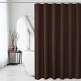 thumbnail image 1 of Small Stall Shower Curtain 36 x 72, Narrow Half Waffle Weave Textured Fabric Shower Curtain for Bathroom, Water Repellent, Machine Washable, Solid Brown, 1 of 6