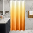 thumbnail image 1 of Small Stall Shower Curtain 36 x 72, Narrow Orange Ombre Shower Curtain for Bathroom, Waffle Weave Fabric Shower Curtain Set with Hooks, Water Repellent, Machine Washable, 1 of 6