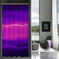 thumbnail image 1 of Small Stall Shower Curtain 36 x 72, Purple Ombre Ocean Half Size Shower Curtain Set, Dark Purple Narrow Shower Curtain for Bathroom Decor, Purple 36 inch Fabric Shower Curtain, 1 of 6