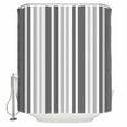 thumbnail image 1 of Small Stall Shower Curtain 36x72 Inch Narrow Half Size Grey Stripe Bath Curtains Bathroom Decor Farmhouse Minimalist Striped Waterproof Fabric Shower Curtain Set with Hooks 36 Inch, 1 of 6