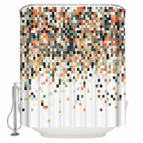 Small Stall Shower Curtain 36x72 Inch Narrow Half Size Modern Abstract Art Bath Curtains Bathroom Decor Modern Geometric Art Waterproof Fabric Shower Curtain Set with Hooks 36 Inch